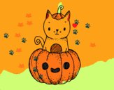 Un gatito de Halloween