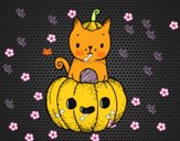 Un gatito de Halloween