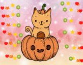 Un gatito de Halloween