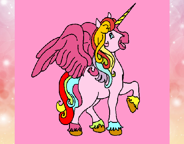 Unicornio con alas