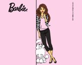 Barbie con cazadora de cuadros