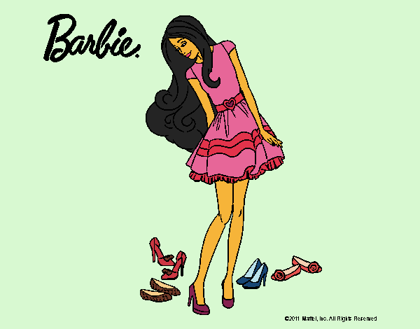 Barbie y su colección de zapatos