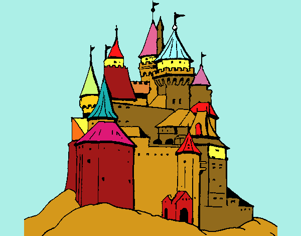 Castillo medieval de Rey Arturo en Camelot
