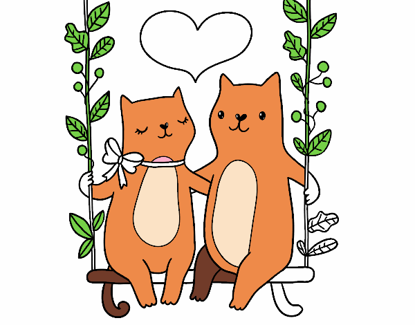 Gatitos enamorados