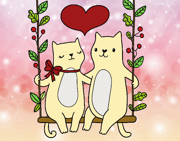 Gatitos enamorados