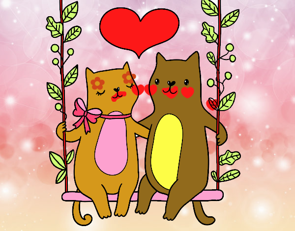 Gatitos enamorados