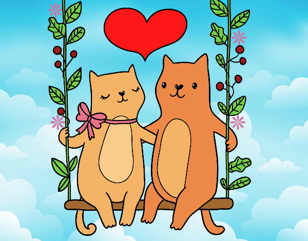 Gatitos enamorados