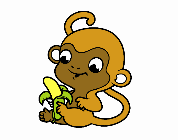 Monito con plátano