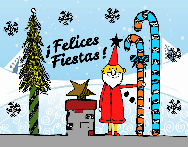 Postal Felices Fiestas