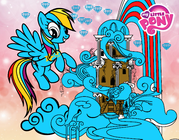 Rainbow Dash en su palacio