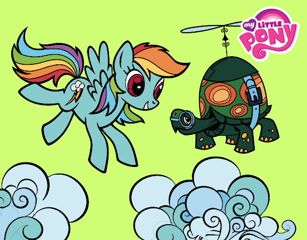 Rainbow Dash y la tortuga tanque