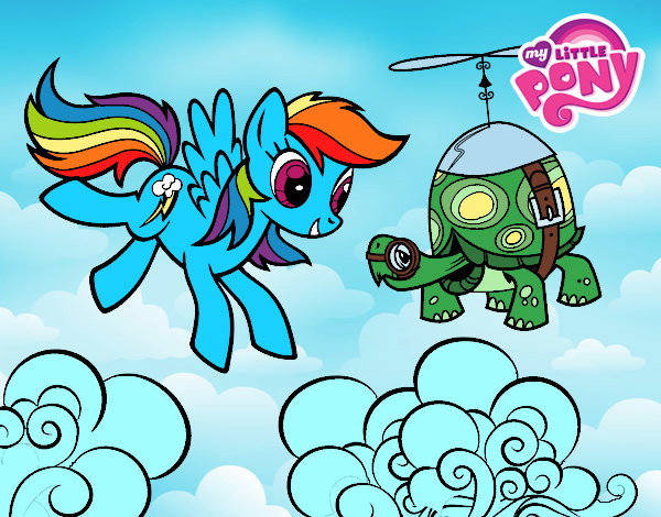 Rainbow Dash y la tortuga tanque