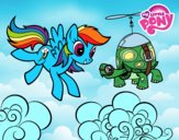 Rainbow Dash y la tortuga tanque