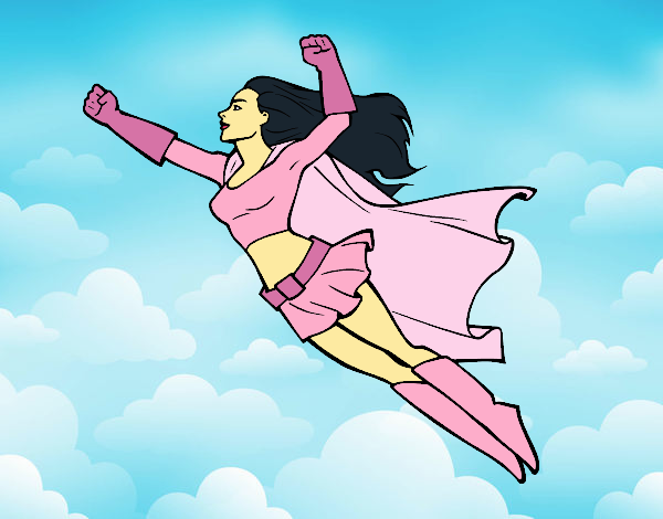 Súper chica volando