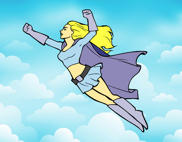 Súper chica volando