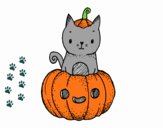 Un gatito de Halloween