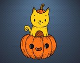 Un gatito de Halloween