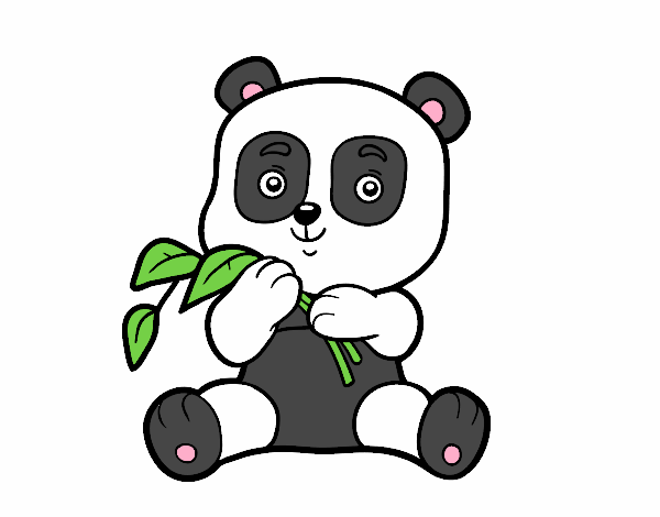 Dibujo de Un oso panda pintado por en  el día 27-11-22 a las  18:11:23. Imprime, pinta o colorea tus propios dibujos!