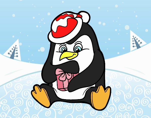 ¿Tú le diste el regalo a este pequeño pingüino?