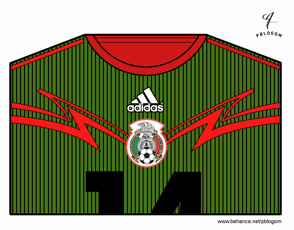 Camiseta del mundial de fútbol 2014 de México