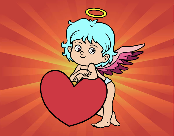 Cupido y un corazón