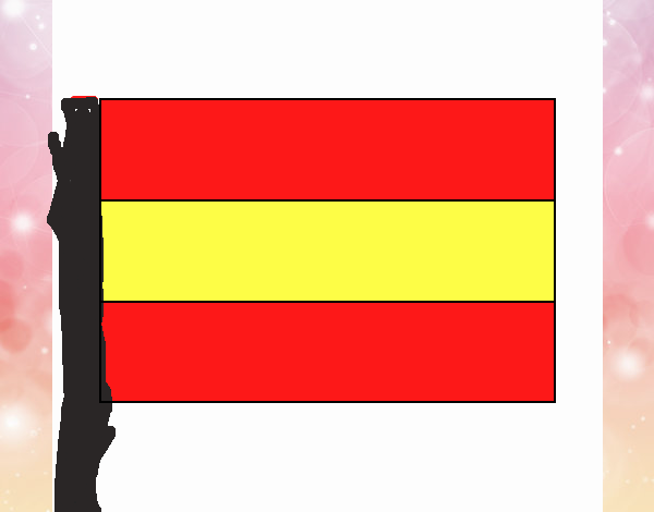 bandera de España al aire libre 