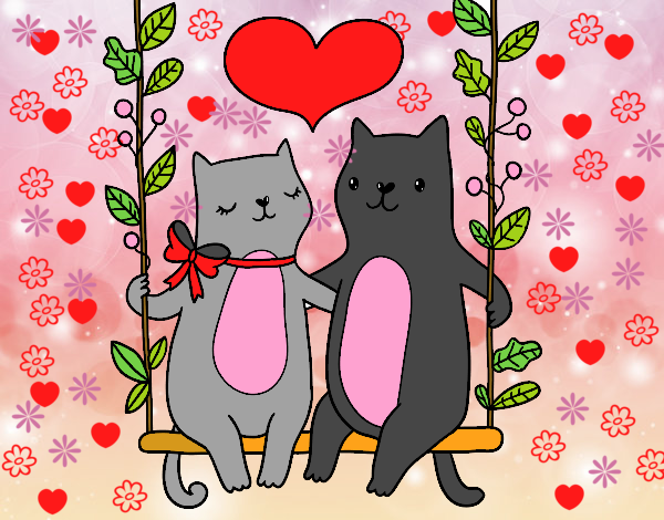 Gatitos enamorados