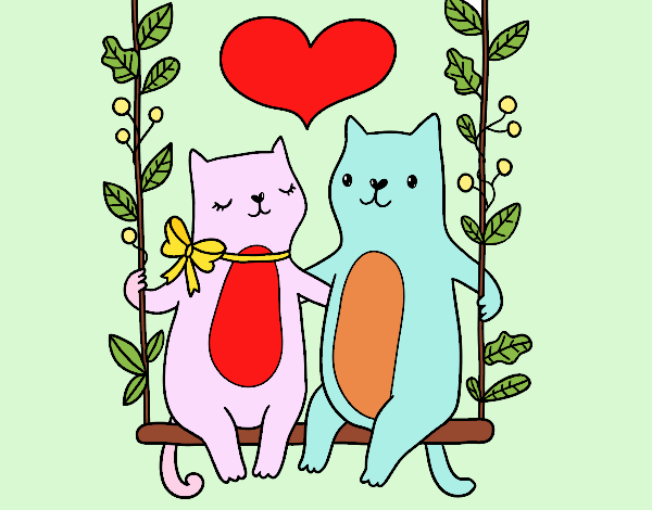 Gatitos enamorados