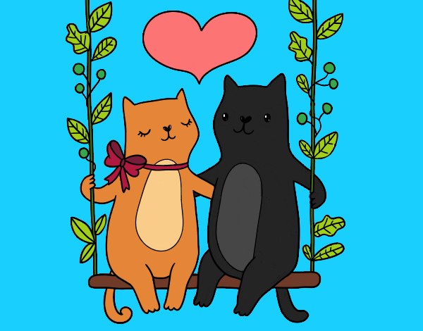 Gatitos enamorados