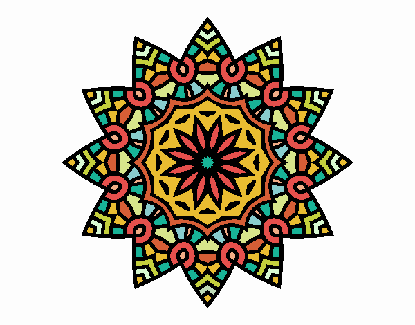 Mandala estrella floral