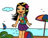 Niña en la playa