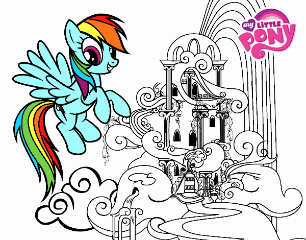 Rainbow Dash en su palacio