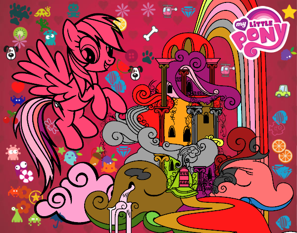 Rainbow Dash en su palacio