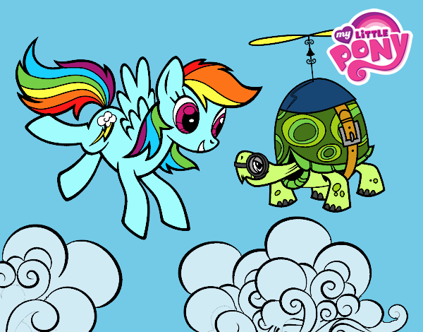 Rainbow Dash y la tortuga tanque