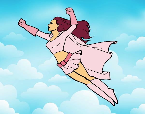 Súper chica volando