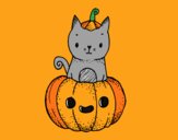 Un gatito de Halloween