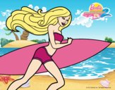 Barbie corre al agua