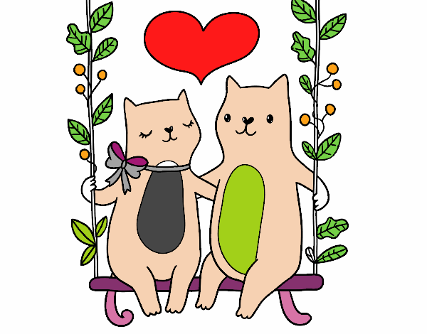 Gatitos enamorados