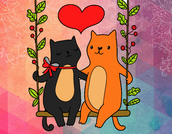 Gatitos enamorados