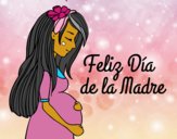 Mamá embarazada en el día de la madre