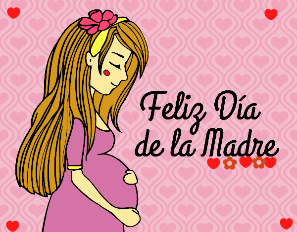 Mamá embarazada en el día de la madre