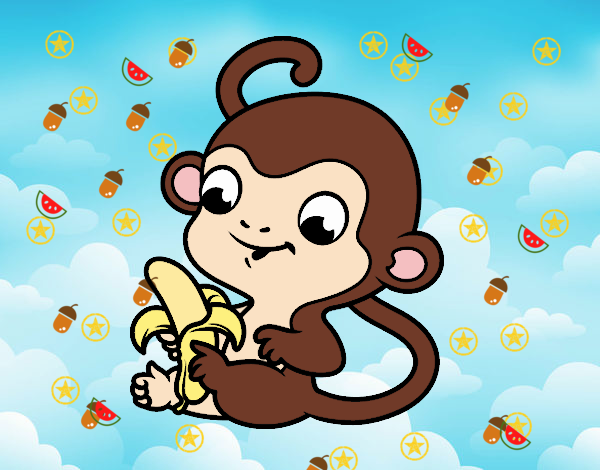 Monito con plátano