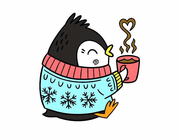 Pajarito tomando un té