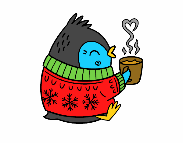 Pajarito tomando un té