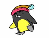 Pingüino con gorro de Navidad