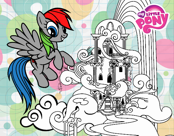 Rainbow Dash en su palacio