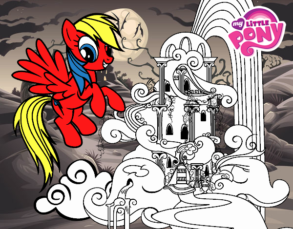 Rainbow Dash en su palacio