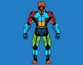 Robot luchador de espaldas