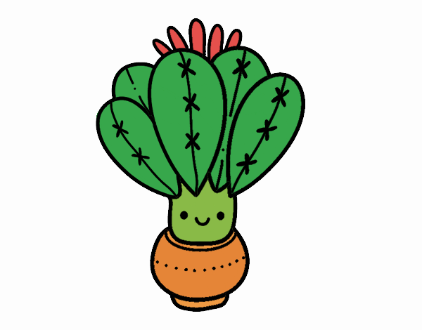 Un cactus con flor