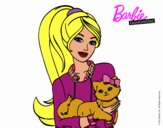 Barbie con su linda gatita